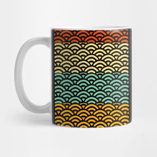 Retro Japanese Clouds Pattern RE:COLOR 09 Mug